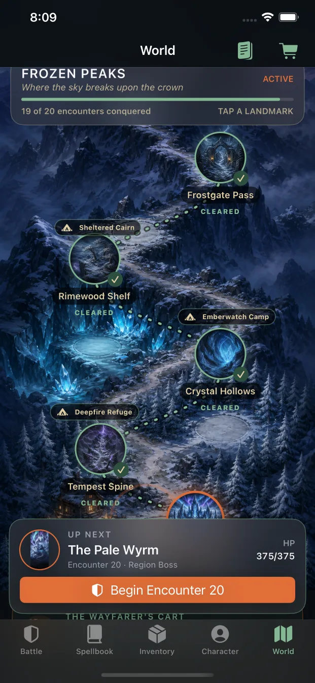Frozen Peaks campaign map
