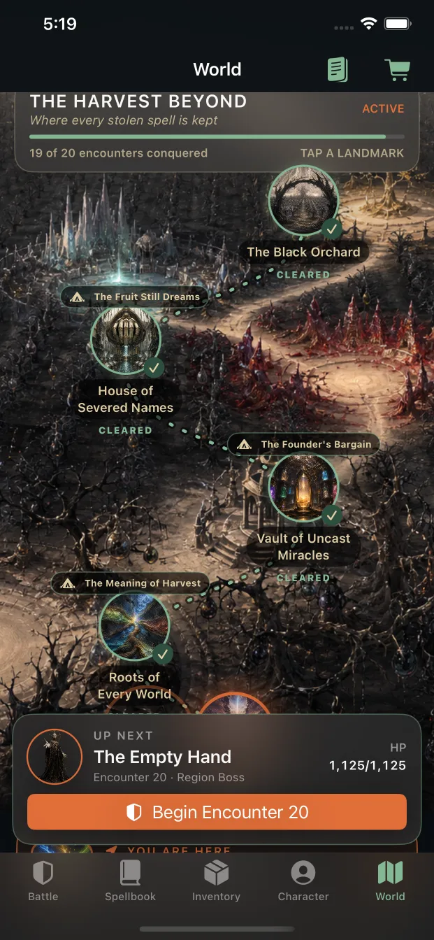 The Harvest Beyond region map